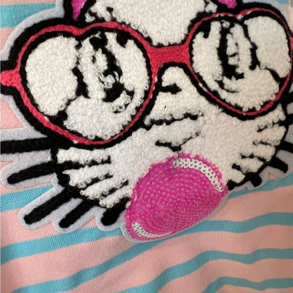 Pink and blue bubble gum bunny oversized top S M L XL 2 XL - Picture 8 of 9